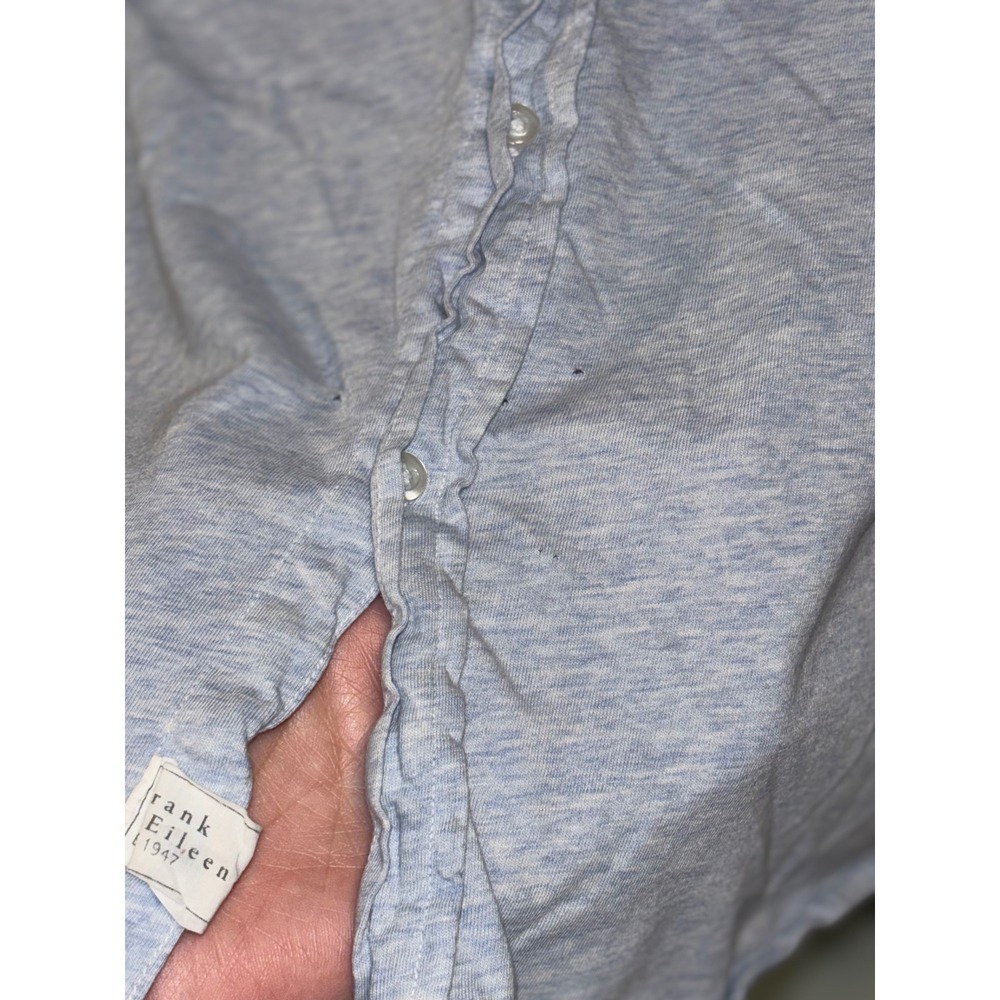 Frank & Eileen Tee Lab 100% Cotton Button-Down Shirt Small Heather Blue *FLAW - Picture 7 of 12